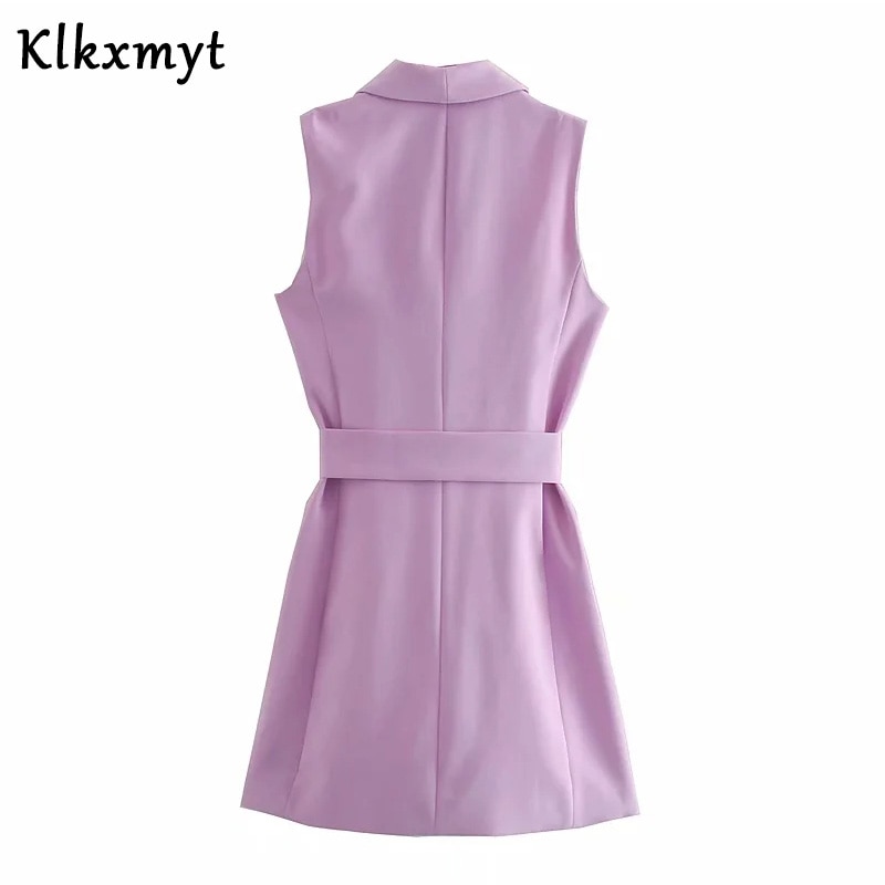 Klkxmyt kavaj kvinnor england kontor dam rosa skärp sommarklänning kvinnor vestidos de fiesta de noche vestidos lång kavaj jacka