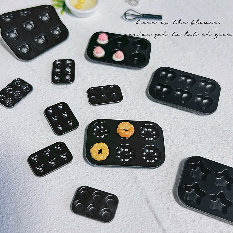 1 Uds. Molde para hornear pasteles de casa de muñecas en miniatura a escala 1/6 1/12, Mini comida para muñecas OB11, accesorios de cocina, juguete