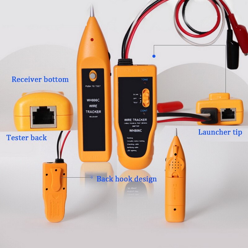 Wire Tracker Network Cable Tester for Cat5 Cat6 RJ11 RJ45 Crimper Lan Diagnose Networking Tools