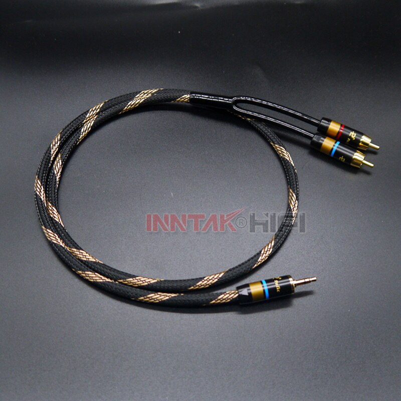 HIFI CANARE L-4E6S 3.5mm To 2 RCA Audio Cable / 0.5m 1m 1.5m 2m 3m 5M