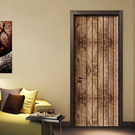 Pegatinas de lavanda azul para puerta de estrella del cielo, decoración del hogar, Mural de vinilo para puerta, Peel y pegatina, papel tapiz de renovación de puerta de madera, calcomanías de PVC: 002