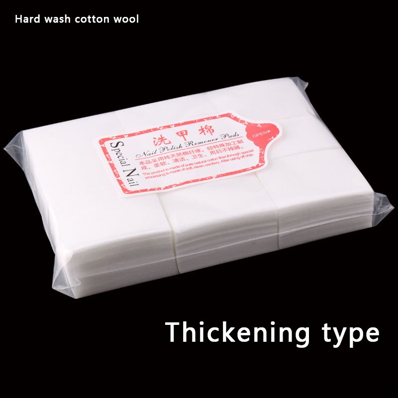 1200 Stks/partij Nagellak Remover Nail Doekjes Bad Manicure Gel-Pluizende Doekjes 100% Katoenen Servetten Nagels Nail Art tool: 1 Pack