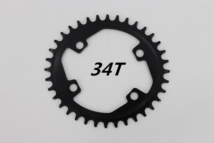 SNAIL MTB Bike Chainring Round Oval For Shimano M7000/8000/9000 32/34/36/38T 96BCD Narrow Wide Tooth Plate: 34T Oval Black