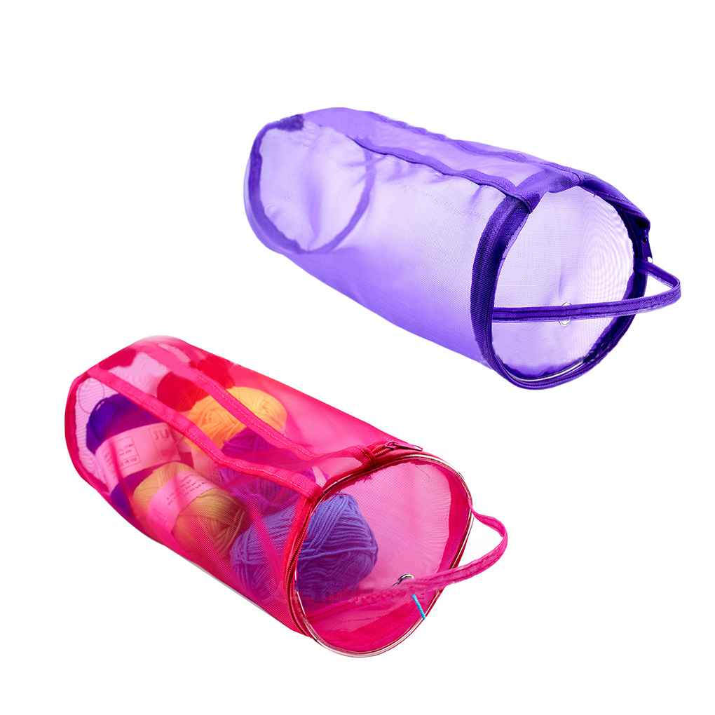 Mesh Knitting Needle Storage Bag Hollow Yarn Crochet Knit Organizer DIY Craft Tote Sewing Thread Holder