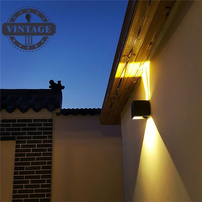 Vintageiii waterdichte 10w binnen- en buiten led wandlamp, moderne aluminium verstelbare opbouw kubus led tuin veranda verlichting