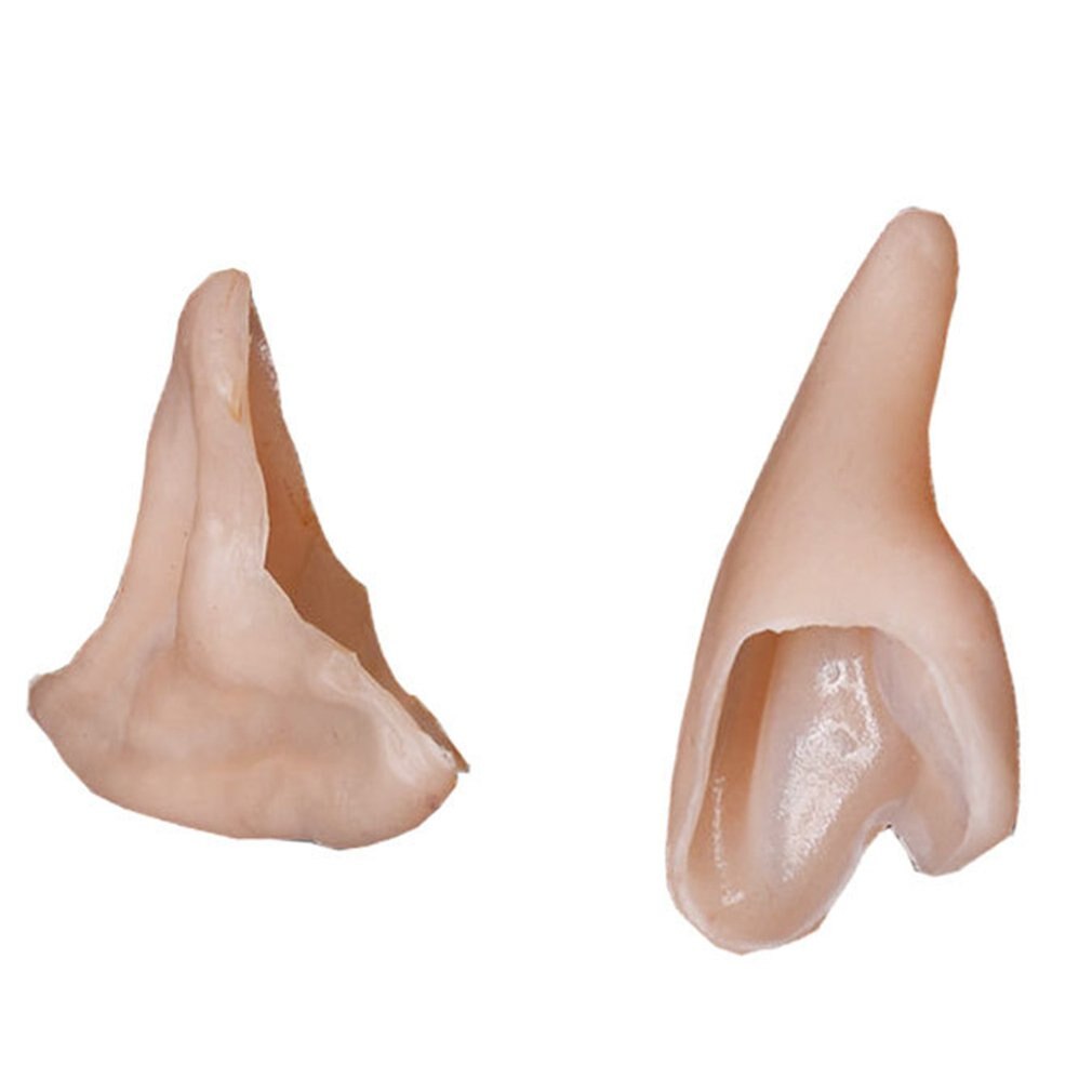 1Pair Christmas Dress Up Elf Ears Fairy Cosplay Accessories Halloween Festive Party Latex Soft Harmless False Ears Props