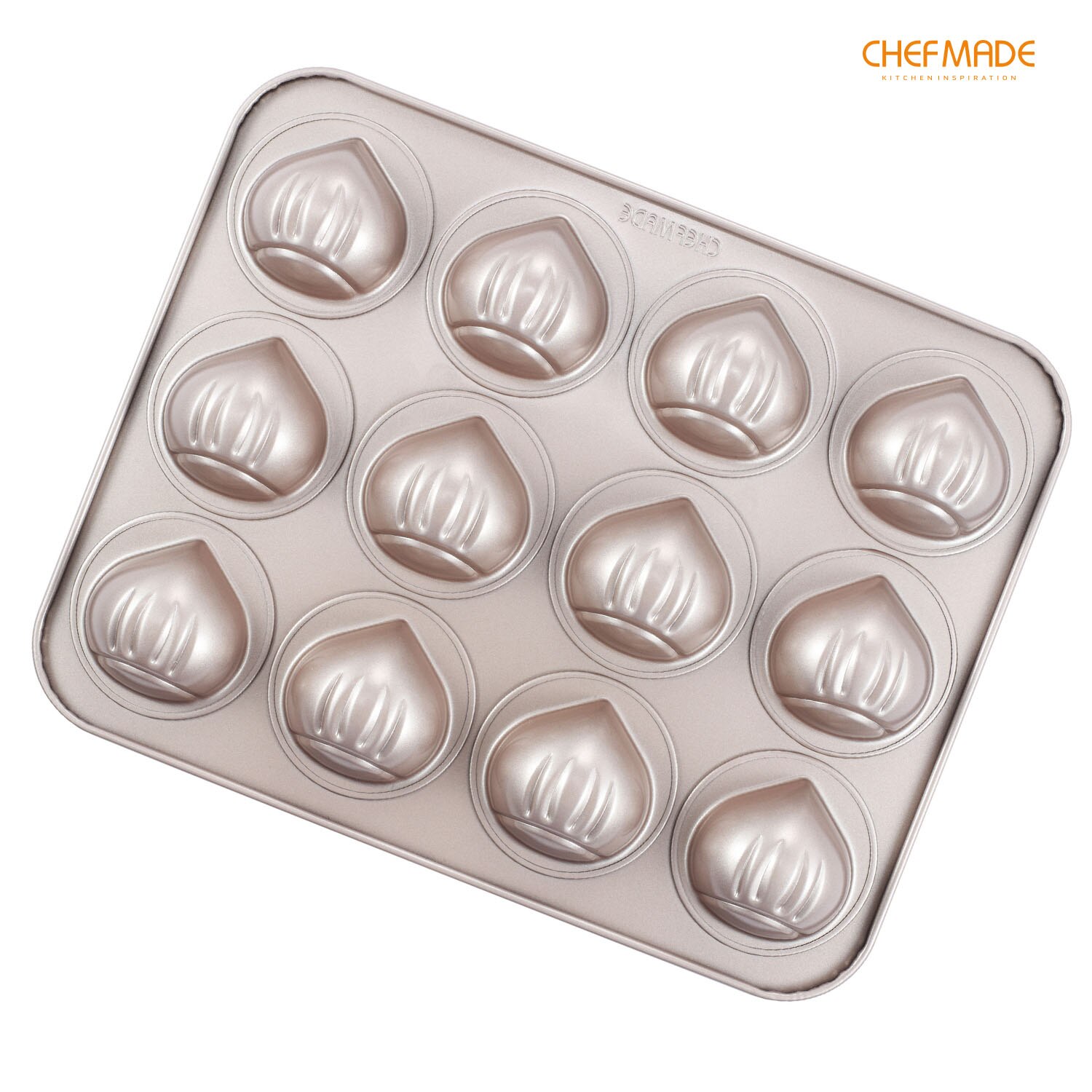 CHEFMADE Kastanje-Vormige Cakevorm, 12-Cavity Non-stick Brood Pan, FDA Goedgekeurd voor Kitchen Oven Bakken