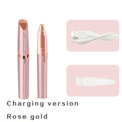 Xiao-minidepiladora eléctrica para cejas, máquina de afeitar portátil para eliminar el vello Facial, sin dolor, para mujeres: Verde militar