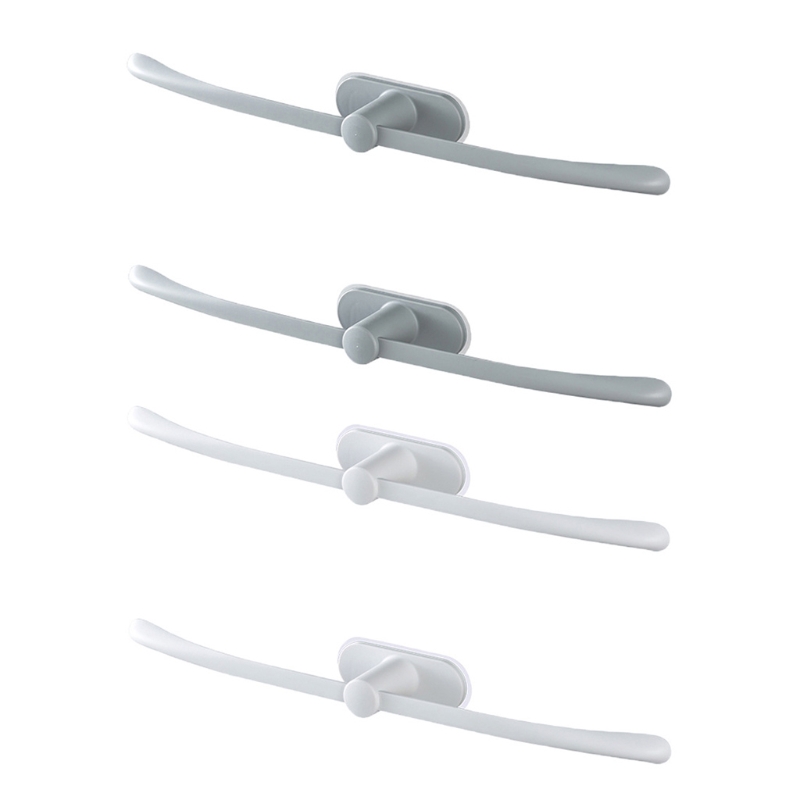 H7ED-toallero de baño montado en la pared, 2 piezas, sin punzonado, estante de almacenamiento para colgar ropa sucia, cocina, impermeable