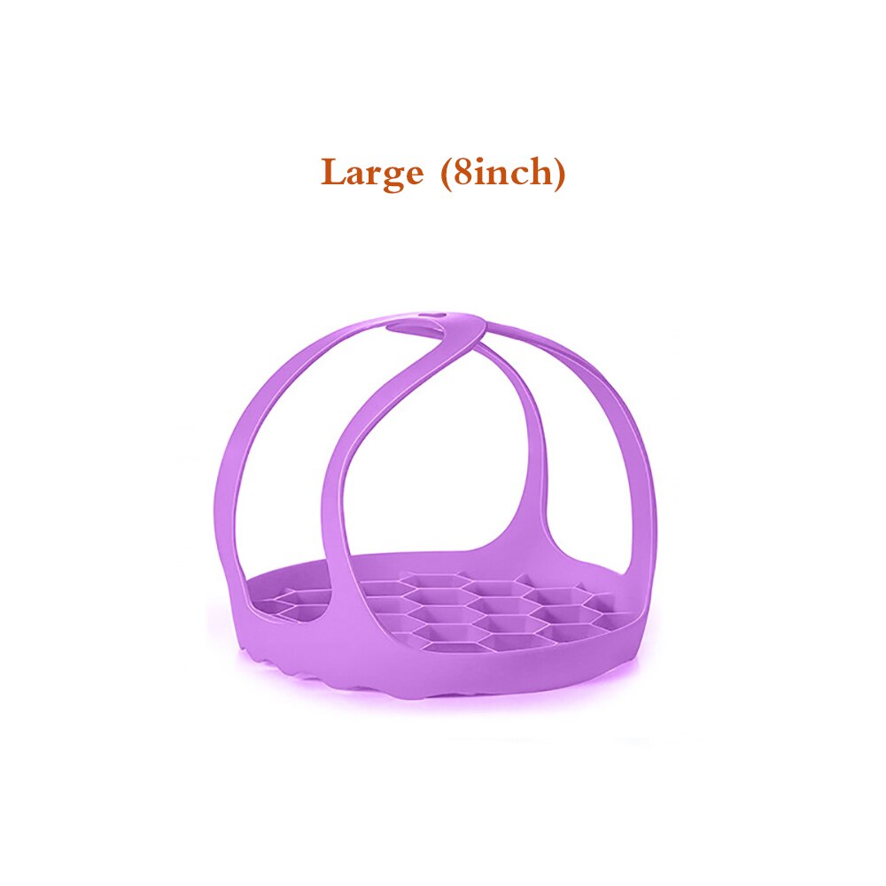 Pressure Cooker Sling Silicone Steamer Lifter Accessories Cookers Kitchen Drain Pad Crock Pot Heat Insulated Mat Egg Rack: 8 in