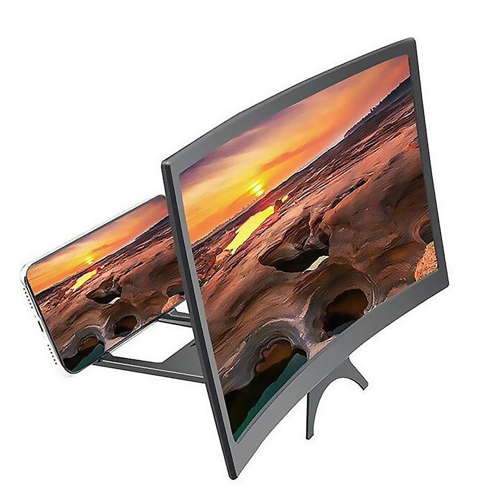 12 inch 3D Curved Mobile Phone Screen Amplifier HD Video Magnifier Stand Enlarge Bracket Portable Universal Smartphone Holder