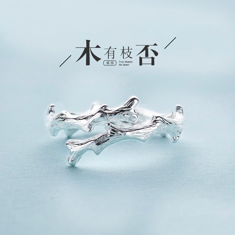 Trendy Zilveren Kleur Tak Leaf Ringen Voor Vrouwen Bridal Wedding Engagement Sieraden Grote Opening Antieke Ringen