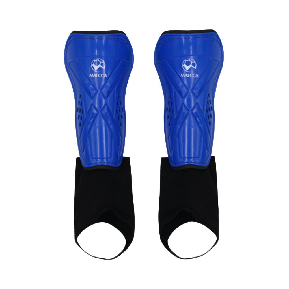 Kids Football Shin Guards Soccer Ankle Protection Leg Pads Calf Socks Belt Children Kick Boxing Taekwondo MMA Equipment: Blue