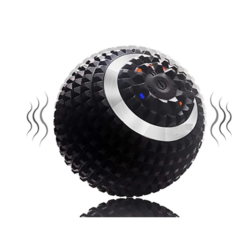 Rouleau de Massage électrique Myofascial, boule vibrante à 3 niveaux d&#39;intensité, libération de la fasciite: Yoga ball