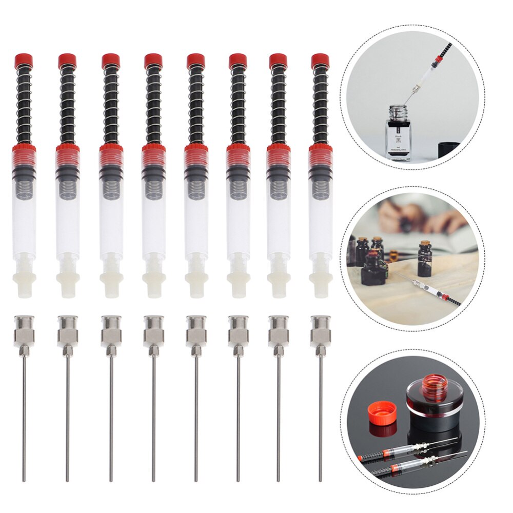 8 Stuks Universele Vulpen Inkt Absorptie Inkt Spuit Gereedschap Pen Inkt Schokdempers