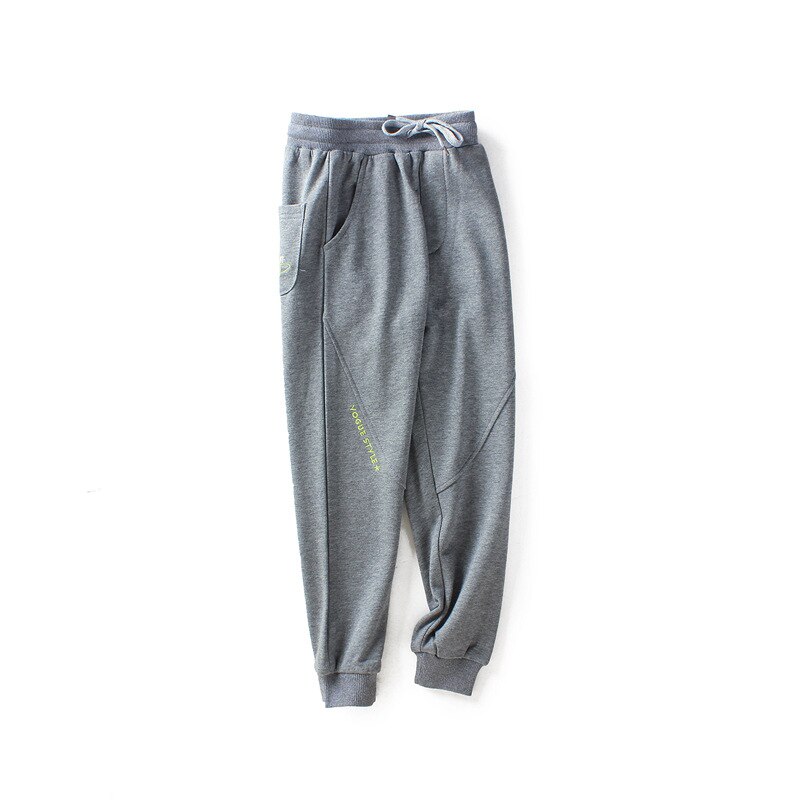 Pantalon de survêtement pour garçon, gris, noir, bleu foncé, décontracté, vêtements de pour enfant de 7 à 12 ans, printemps-automne: GRAY / 8