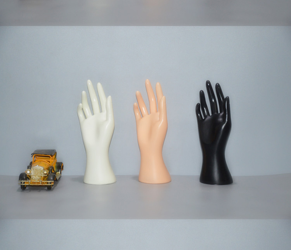 1 pc kvinnelig mannequin hånd væpne vise utgangspunkt menn hansker smykker modell stativ svart farge