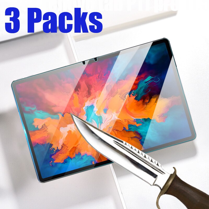 3 Packs Tempered glass screen protector for Lenovo tab 4 M7 M8 M10 HD FHD REL plus Gen 2nd E7 E8 E10 P10 P11 Pro Yoga 5 10.1: P11