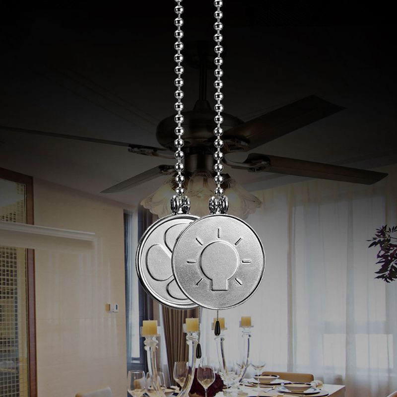 Ceiling Fan Pull Chain, 2 Pieces Light Bulb & Fan Shaped Pull Chains