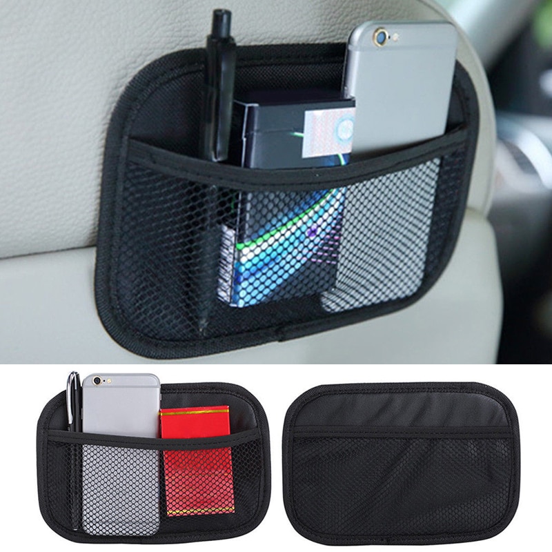 20*14cm Car Storage Bag Non-woven fabric Vehicle Stick-up Mesh Net Storage Bag Car Interior Universal fits for all car