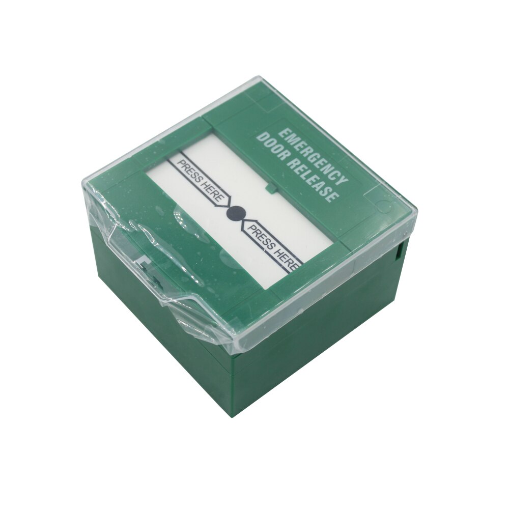 Glass Break Fire Alarm switch Fire Emergency Door Release Urgent Button RB86 Exit Release Switch With Cover: Green