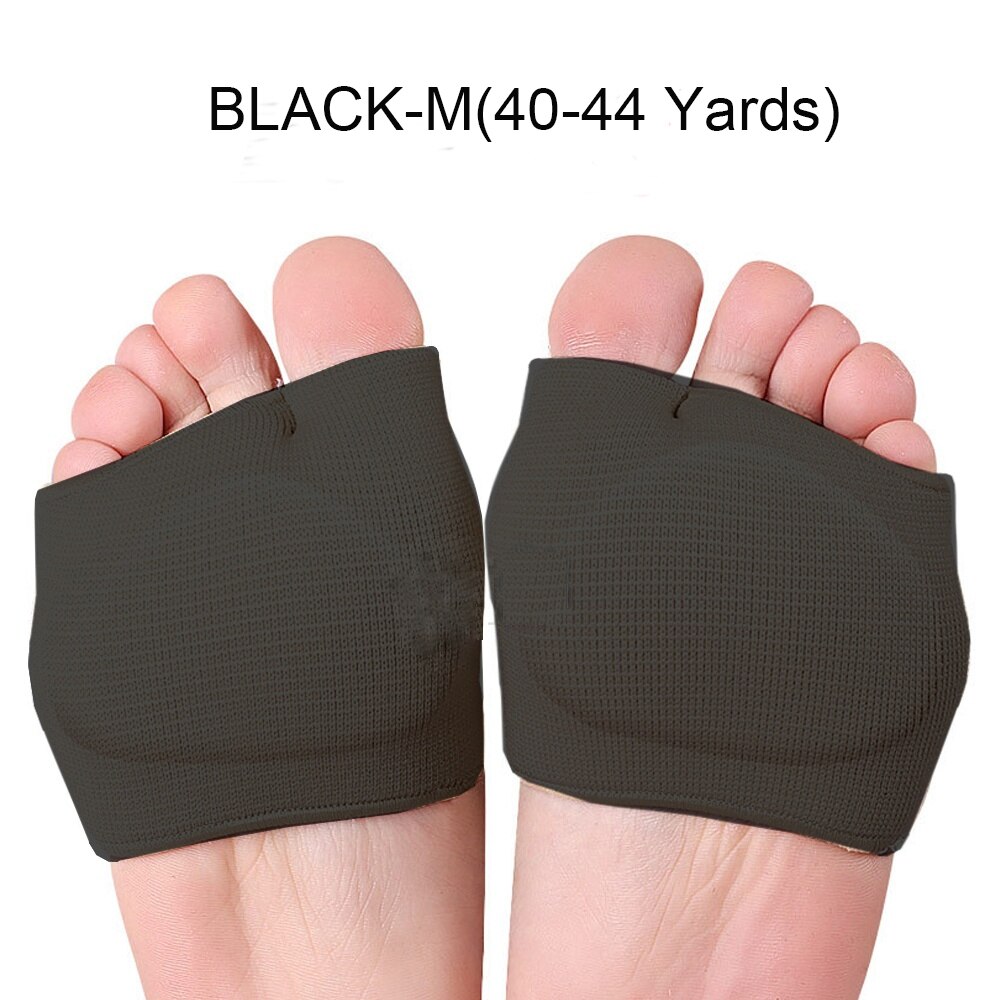 Semelles orthopédiques pour les pieds en silicone, anti-frottement, anti-choc, outils de soins des pieds, accessoires de chaussures: Black  M