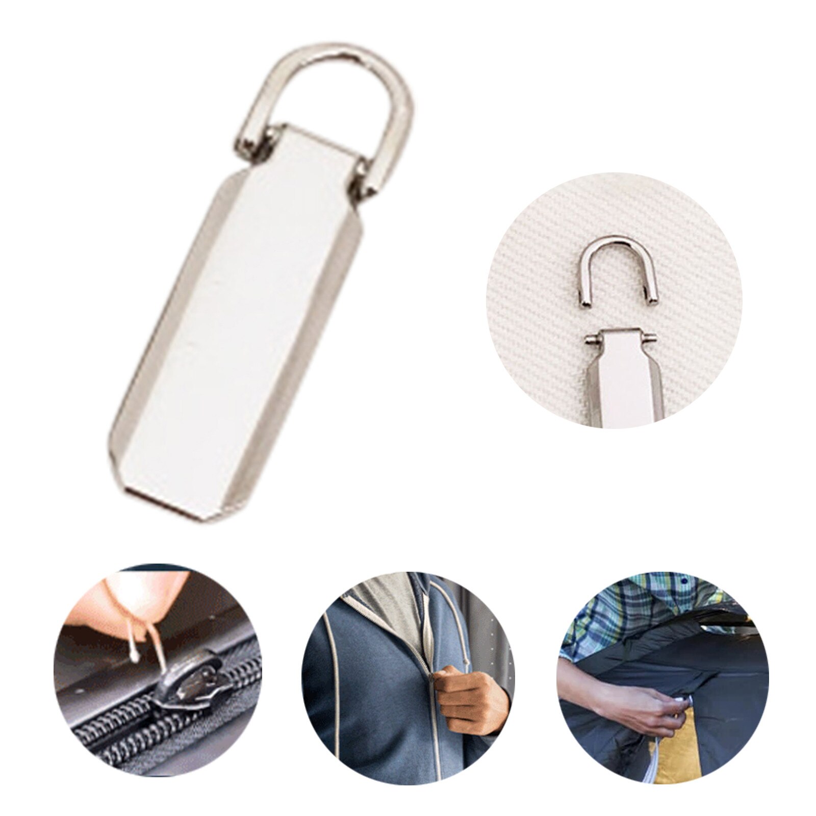 1/2/3/5PCS Zipper Sliders Universal Instant Fix Zipper Repair Kit Replacement Zip Slider Teeth Zippers Repair For DIY Sewing