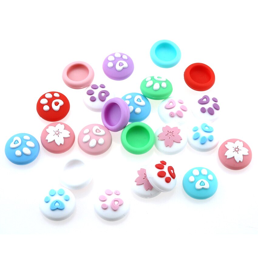 YuXi 4pcs Cat Paw Thumb Stick Grip Cap Joystick Cover For Nintend Switch Lite NS Joy-Con Controller Gamepad Thumbstick Case