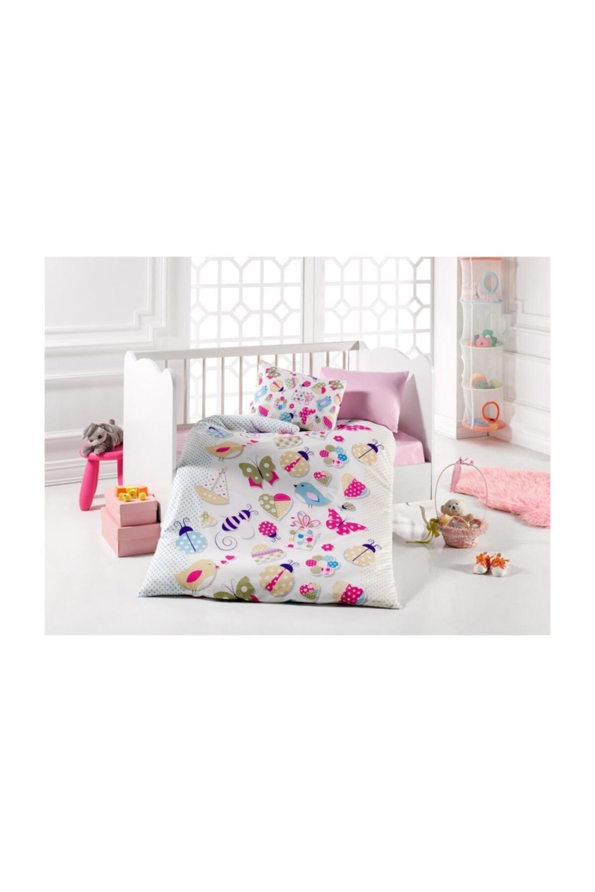 Baby Pink Duvet cover set Cotton Bee butterfly pattern baby children&#39;s bed cover duvet cover kit carsap pillow case quilt