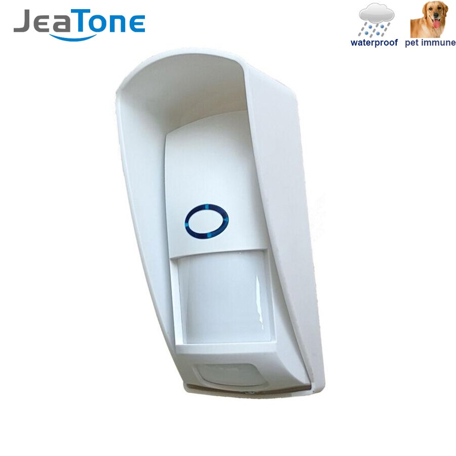 Jeatone 433 mhz trådløs pir-sensor infrarød udendørs bevægelsesdetektor med kæledyrsimmun vandtæt til sikkerhedsalarmsystem i hjemmet: 1 stk