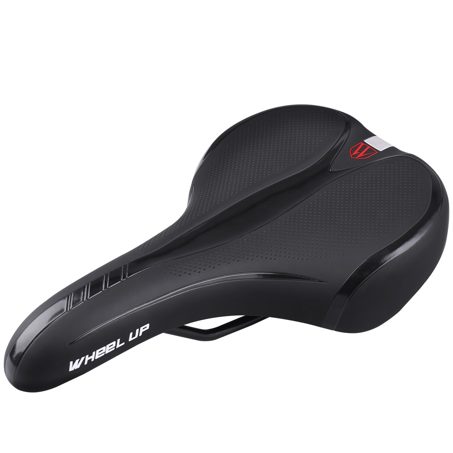 Cycling MTB Bike Seat Fiber+Leather Mountain Bike Bicycle Skidproof Saddle Seats Silica Gel Black Bicycle Cushion