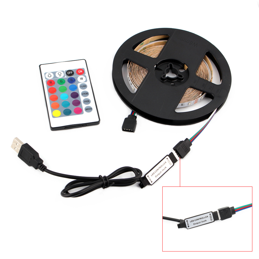 5 V Rgb Led Strip Licht Usb 5 V Pc Tv Backlight 2835 1-5 M 5 V Volt usb Led Strip Rgb Verlichting Lamp Tape Diode Lint Ambilight
