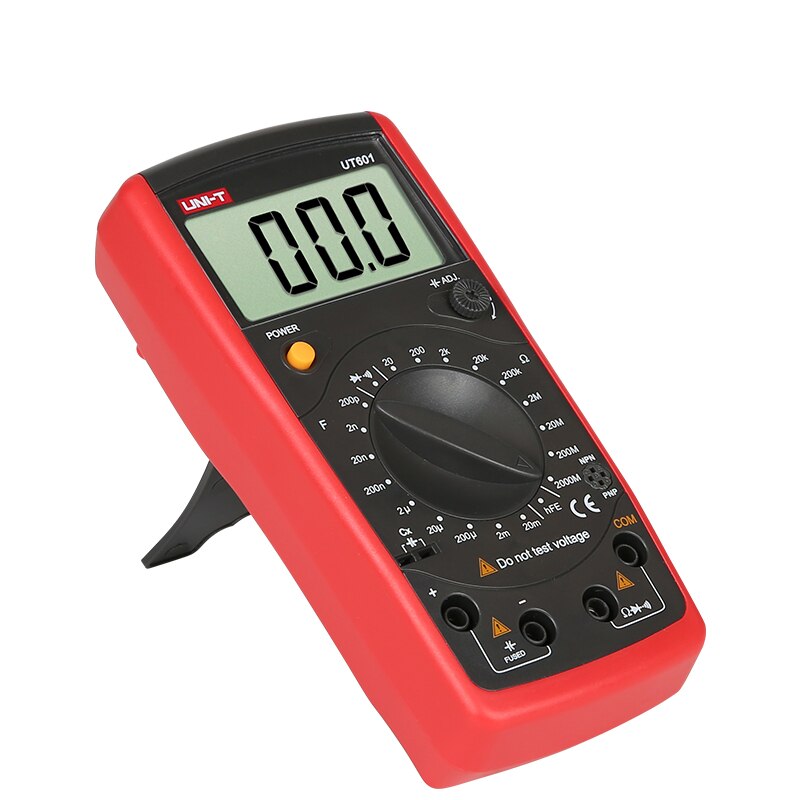 Uni-t  ut601 induktans kapasitans måler/lcr måler; manuell rekkevidde induktans og kapasitans måler, diode/transistor test