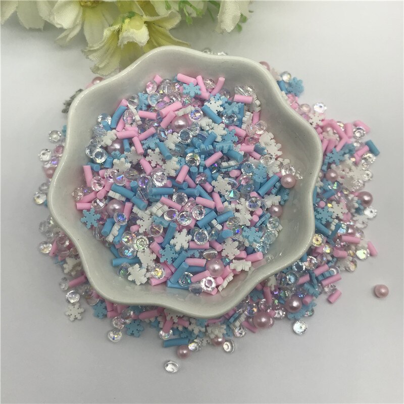 Suministros de resina para decoración de uñas, accesorios de arcilla transparente de polímero, lentejuelas para manualidades, scrapbook, batidos, manualidades, Navidad, 20g