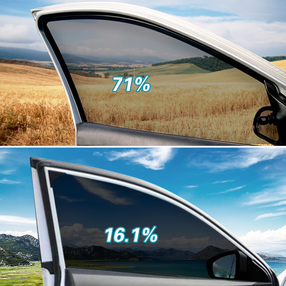 Película de láminas para ventana de coche, tinte de ventanilla de vidrio para ventana lateral de coche, protección Solar a prueba de explosiones, películas adhesivas protectoras UV