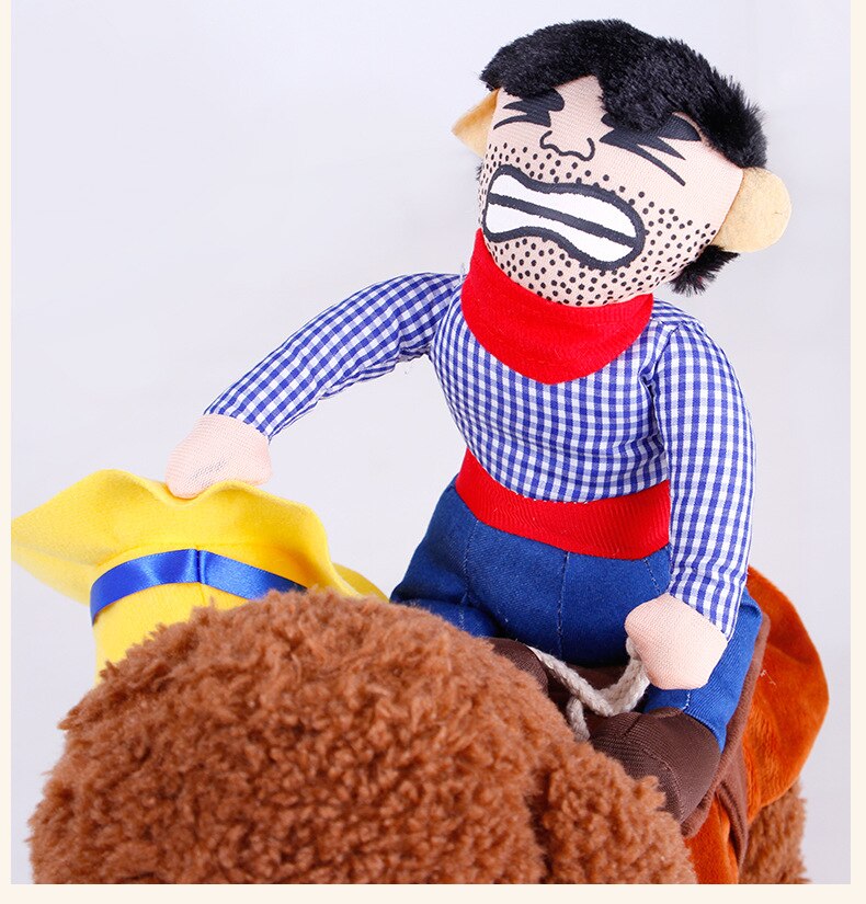 Novelty Halloween Dog Costumes Pet Clothes Cowboy Dressing up Jacket Coats for Dogs Funny French Bulldog Chihuahua Pug Clothing