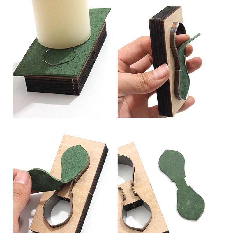 Leather Craft Zipper Puller Cutter Japan Steel Blade Zip Pull Template Cutting Mould Handmade Punching Tools DIY