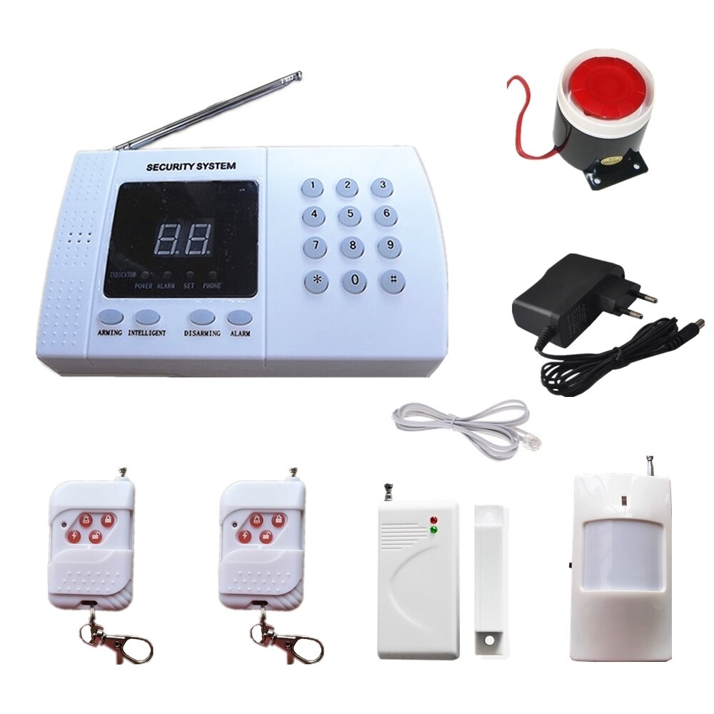 Sistema de alarma antirrobo para el hogar PSTN, conectado a la línea fija, llamada automática, casa de seguridad inalámbrica, 99 zonas.