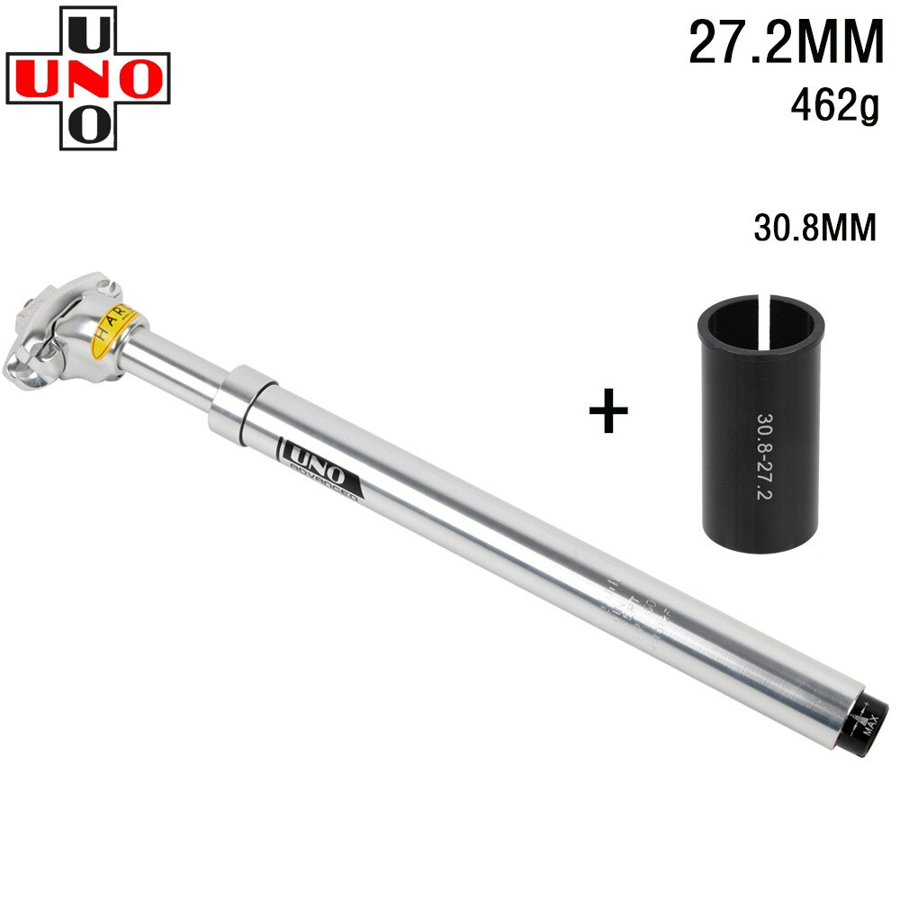 UNO MTB Suspension Sattelstütze Mountainbike Sattelstütze 27,2mm 28,6 30 30,4 30,9 31,6mm X350MM Stoßdämpfer Dämpfung ultraleicht: 30.8x350mm silver