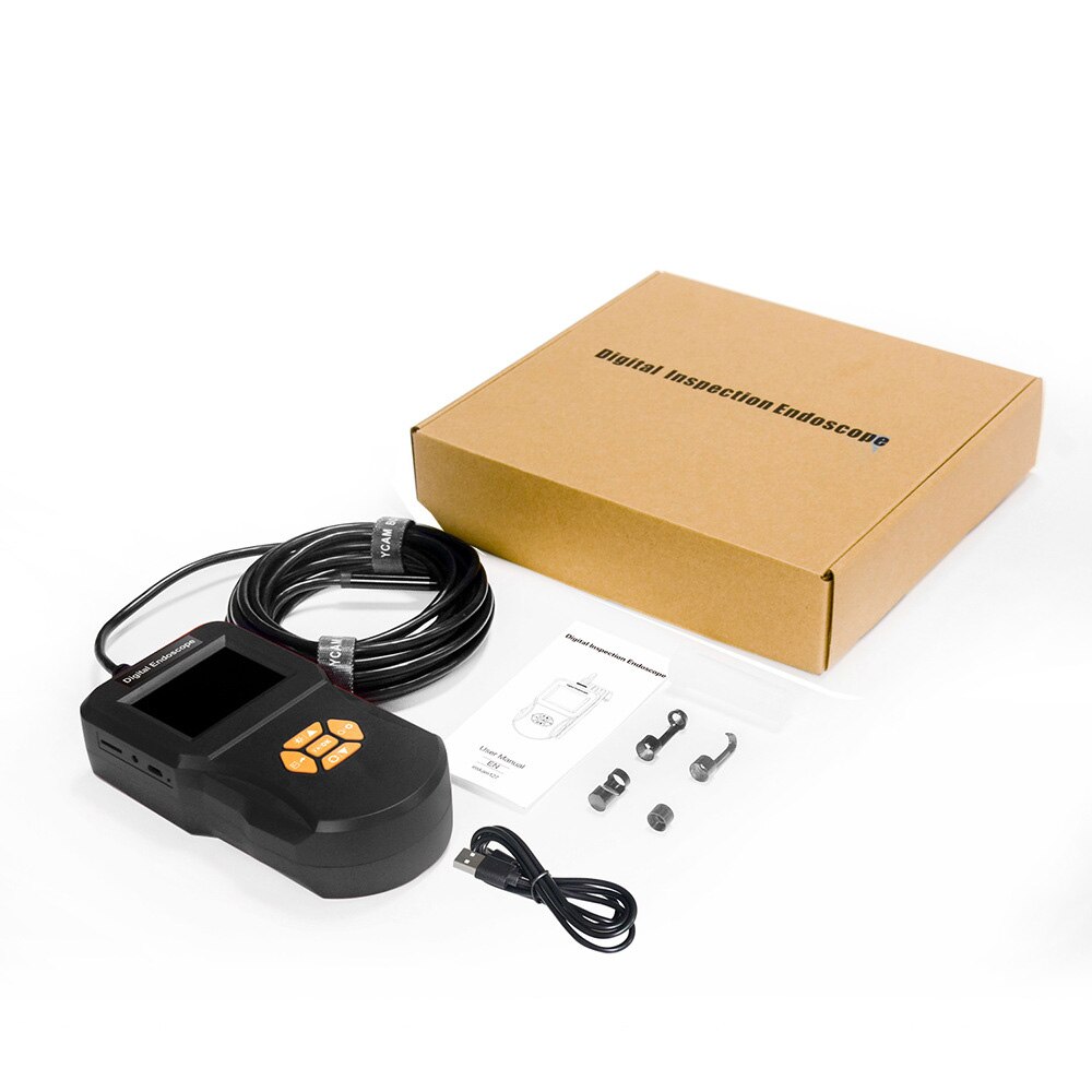 Industriell endoskop kamera 1080p hd 2.4 "ips skärm rör avlopp avlopp avlopp inspektionskamera  ip67 orm kamera 8mm lins: Svart / 3m