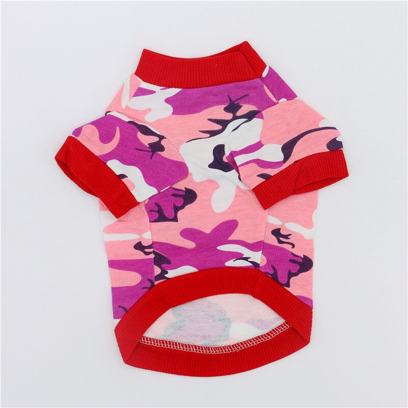 Vêtements pour animaux domestiques | Bague pour chiot, T-shirt Camouflage en coton, Teddy 100% coton, printemps et automne