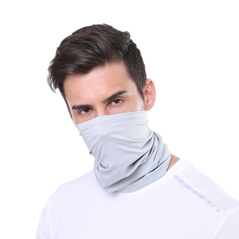 1Pc Fietsen Wandelen Sjaals Outdoor Sport Multifunctionele Nek Masker Winddicht Stofdicht Rashguard Ademend Naadloze Bandana: Grijs