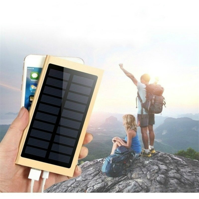 Solar Power Bank 30000mA Portable External Battery H Fast Charging LED Lighting Waterproof Battery Pack for Xiaomi Samsung