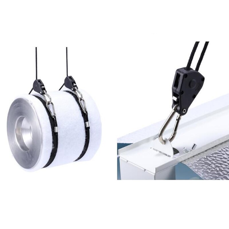 Grow light Adjustable 1/8inch Lanyard Hanging For Tent Fan Grow Plant Lamp Pulley Rope Pulley Lifting Pulley Hook