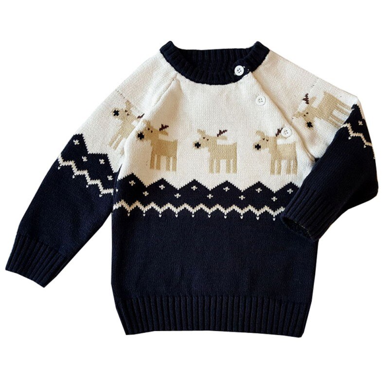 Winter Warm Babys Trui Truien Baby Jongen Meisje Kerst Elanden Lange Mouw Trui Kids Peuter Jongens Meisjes Tops Kleding