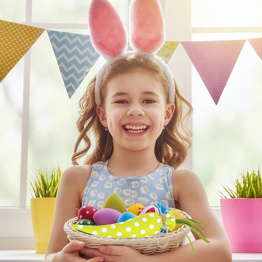 6 Pcs Easter Carrot Shaped Ornaments Cloth Carrot Decor Carrot Easter Party Decor