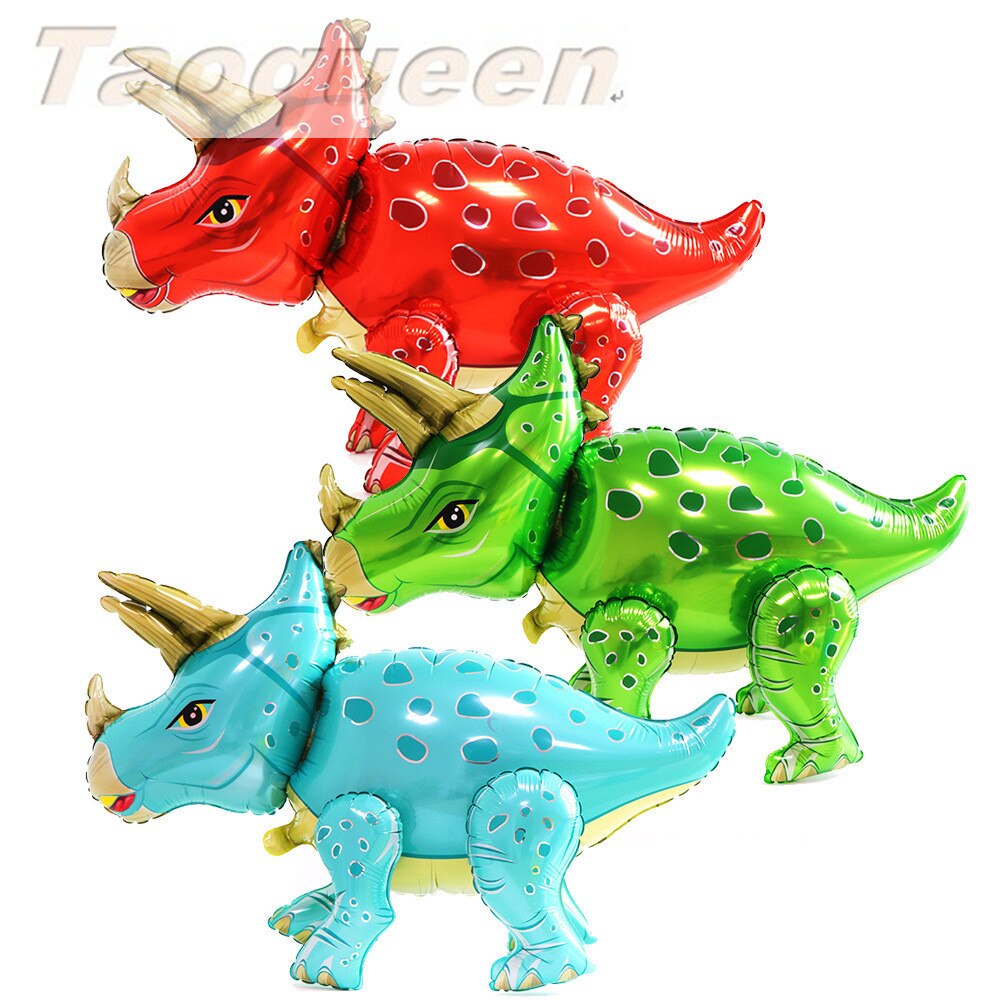 Chapeau de dessin animé grand 4D marche dinosaure feuille ballons décorations de fête d'anniversaire enfants babyrain sexe révéler dinosaure fête chapeau