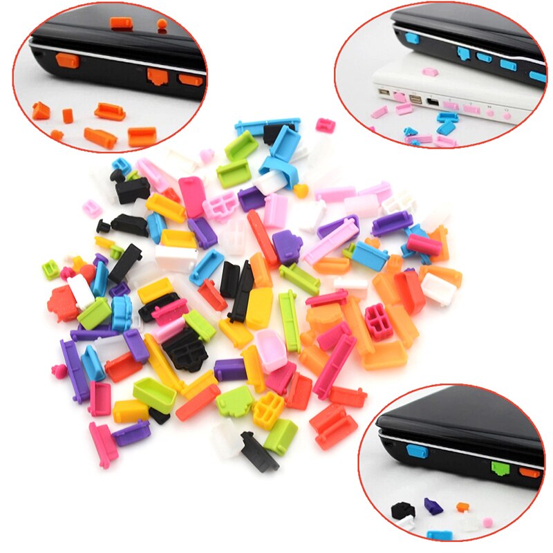 13 pçs/set Colorido Silicone Anti Poeira Tampa Da Ficha Stopper plugue poeira Laptop laptop à prova de poeira plugue poeira usb Acessórios de Computador