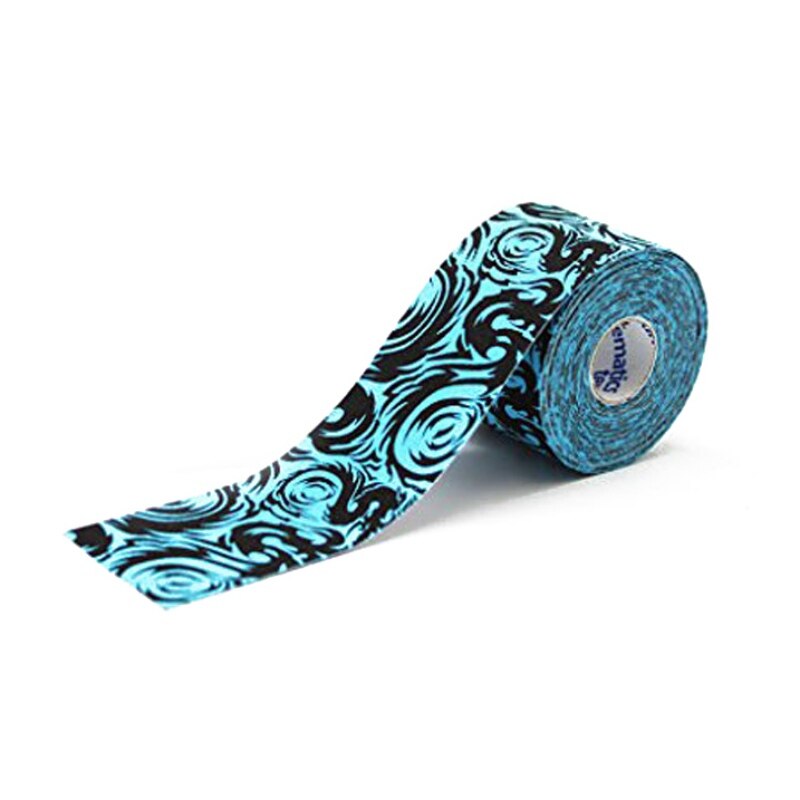 5cm*5m elastisk selvklæbende tape recoverytape sport skade muskel belastning støtte helende bomuld klæbemiddel åndbar: Blå