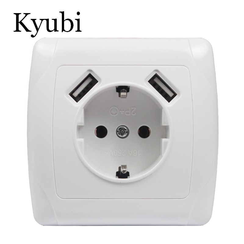 USB Wall Socket Double USB Port 5V 2A Usb wall outlet outlet usb murale steckdose A001